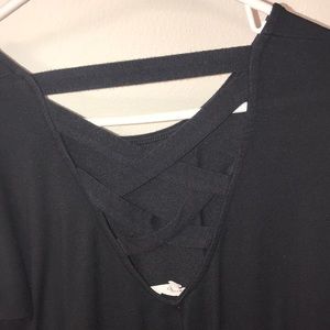 Athlete cris cross back long sleeve